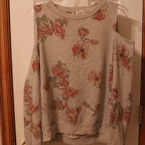 Cold shoulder sweater